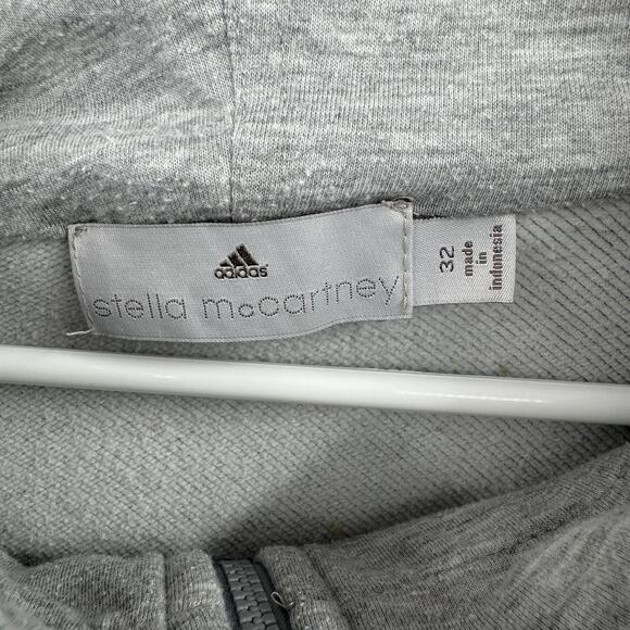 Adidas Stella McCartney Jacket Womens Small Gray Hooded Full Zip Athletic Medium - Picture 9 of 11